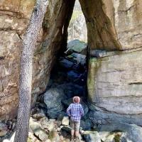 The opening between two boulders creates a feature known as the Needleseye, the namesake of a new park.
