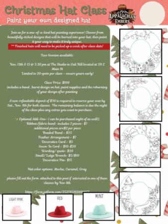 Christmas Hat Painting Class