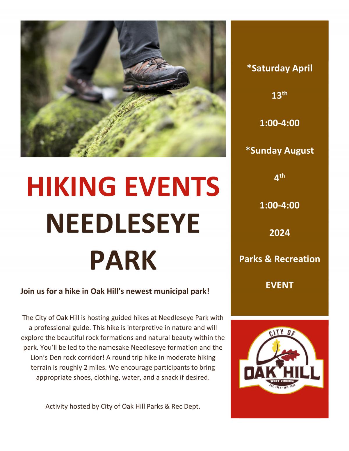 Needleseye Hiking Events