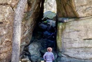 The opening between two boulders creates a feature known as the Needleseye, the namesake of a new park.
